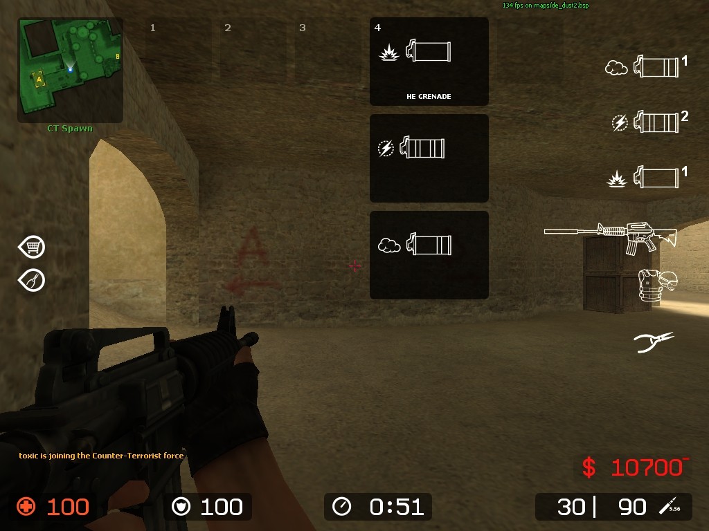 HUD Counter Strike source. VJL YF VGC. Fps Map. Gui CSS.